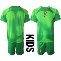 Dětský Fotbalový dres Portugalsko Brankářské MS 2022 Domácí Krátký Rukáv (+ trenýrky)